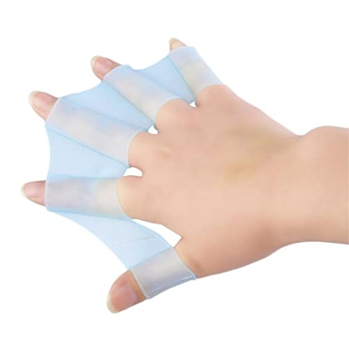 Tauchflossen, 1 Paar Silikon Schwimmflossen Flipper Flipper Palm Finger Bett Handschuhe Paddel M Größe von Liummrcy