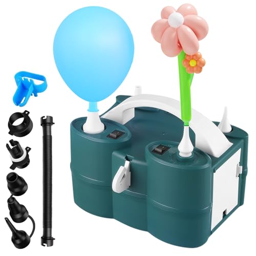 LiveGo 3-in-1 Kompakter elektrischer Ballonpumper, Doppeldüsen-Luftgebläse-Pumpenmaschine für Latex 260q und Folienballons, perfekt für aufblasbare Dekorationen von LiveGo