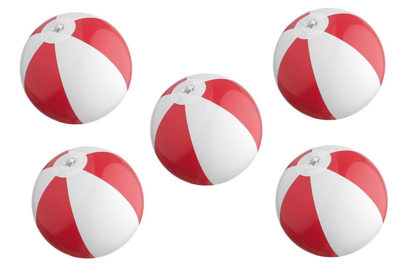 Livepac Office Wasserball 5x Mini Strandball / Wasserball / Farbe: rot-weiß von Livepac Office