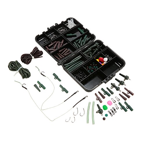 Lixa-da 155-teilige Angelausrüstung, Karpfenangeln, Tackle-Box, Sicherheitsclips, Haken, Wirbel, Hair Rigs Lixa-da 155-teilige Angelausrüstung, Karpfenangeln, Tackle-Box, Sicherheitsclips, Haken, Wirbel, Hair Rigs von Lixada