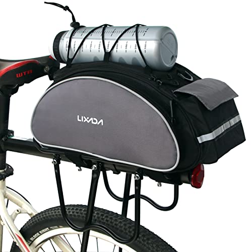 Lixada 13L multifunktionale Fahrrad Tasche Pannier Rücksitz Tasche Handtasche Umhängetasche(ohne Gürtel) von Lixada