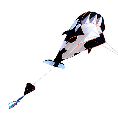Lixada 3D Kinder Erwachsene Drachen Riesiger rahmenloser weicher Parafoil-Riesenwal-Drachen,einleiner flugdrachen Bester Groß Beach Drachen,120 * 215cm,mit Aufbewahrungstasche Lixada 3D Kinder Erwachsene Drachen Riesiger rahmenloser weicher Parafoil-Riesenwal-Drachen,einleiner flugdrachen Bester Groß Beach Drachen,120 * 215cm,mit Aufbewahrungstasche von Lixada