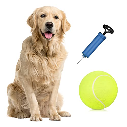 Lixada Hundebälle Tennisball Hund 9.5 Zoll Aufblasbarer Hundespielball Tennisball für Haustier Training (10.9) von Lixada