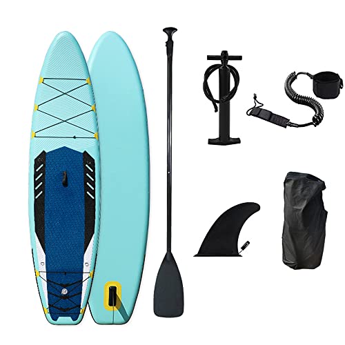 Lixada Aufblasbares Stand-Up-Surfbrett Seaside Beach Wasserski Surfbrett Pulp Board Wassersport Dickes PVC-Surfbrett Paddelbrett Surfbrett von Lixada