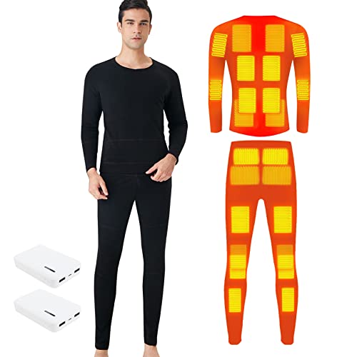 Lixada Beheizte Unterwäsche für Männer und Frauen, Winterwarm, 24 Bereiche, elektrisch, USB-Heizung, Hemd und Hose, Set, App-Steuerung, 5 Temperatureinstellungen Lixada Beheizte Unterwäsche für Männer und Frauen, Winterwarm, 24 Bereiche, elektrisch, USB-Heizung, Hemd und Hose, Set, App-Steuerung, 5 Temperatureinstellungen von Lixada
