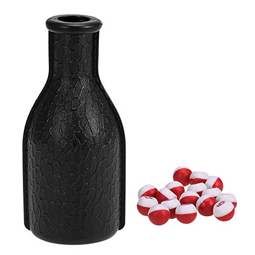 Lixada Billard Tally Flasche Kunststoff Pool Shaker Flasche Kelly Pillen Pool Billard Depot Flasche mit 16 nummerierten Erbsen, schwarz von Lixada