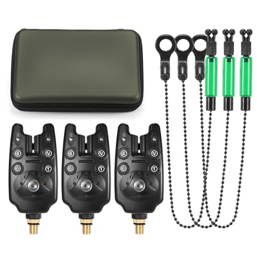 Lixada Bissanzeiger zum Angeln, Kettenalarm, Swinger-Set, digitales Angelalarm-Set, LED-Alarmanzeige, Alarm, Angel-Swinger, Angelgerät mit Box mit Reißverschluss Lixada Bissanzeiger zum Angeln, Kettenalarm, Swinger-Set, digitales Angelalarm-Set, LED-Alarmanzeige, Alarm, Angel-Swinger, Angelgerät mit Box mit Reißverschluss von Lixada