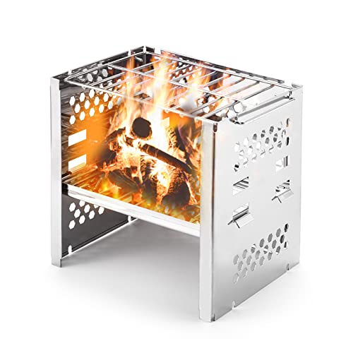 Lixada Camping Holzofen, Tragbar Hobo Kocher, Faltbar Campingherde für Outdoor Grill Klappbar, Edelstahl BBQ-Grillofen für Rucksackreisen, Campingkocher für Outdoor-Picknick, Wandern, BBQ Lixada Camping Holzofen, Tragbar Hobo Kocher, Faltbar Campingherde für Outdoor Grill Klappbar, Edelstahl BBQ-Grillofen für Rucksackreisen, Campingkocher für Outdoor-Picknick, Wandern, BBQ von Lixada