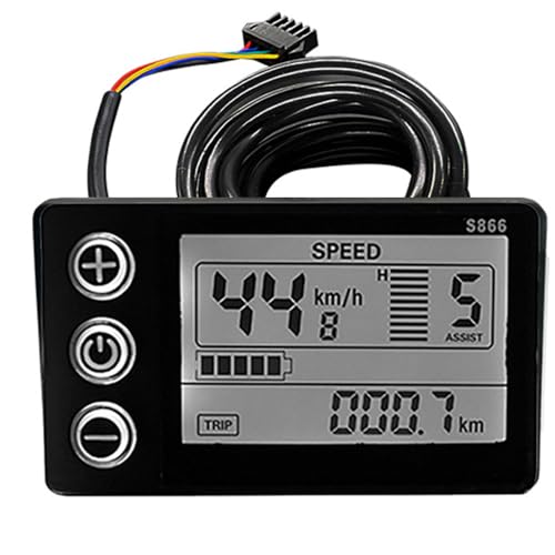 Lixada Electric Bike 24V/36V/48V Waterproof Plug LCD Display for E-Bike Electric Scooter von Lixada