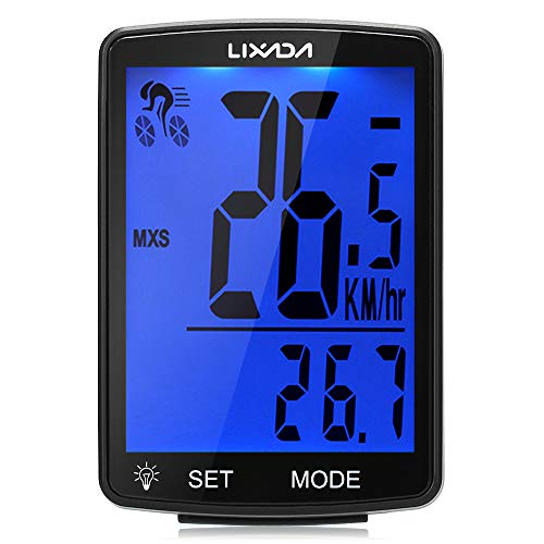 Lixada Fahrradcomputer Drahtloser multifunktionaler LCD-Bildschirm Fahrrad Regendichter Tachometer Kilometerzähler 2,8 Zoll Wasserdicht mit Temperatur, Stoppuhr, Kalorienverbrauch Lixada Fahrradcomputer Drahtloser multifunktionaler LCD-Bildschirm Fahrrad Regendichter Tachometer Kilometerzähler 2,8 Zoll Wasserdicht mit Temperatur, Stoppuhr, Kalorienverbrauch von Lixada