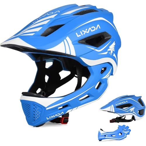 Lixada Fullface Abnehmbar Unisex 52-58cm Children's Helmet 2-In-1 Integrated Größenverstellbar- Mit Abnehmbarem Kinnschutz Helmet inliner Für Fahrräder, Skateboards Lixada Fullface Abnehmbar Unisex 52-58cm Children's Helmet 2-In-1 Integrated Größenverstellbar- Mit Abnehmbarem Kinnschutz Helmet inliner Für Fahrräder, Skateboards von Lixada