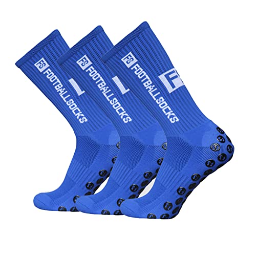 Lixada Fußballsocken Kinder Herren Stutzen Stutzenstrumpf,Unisex Outdoor-Sport-Laufsocken Kompressionsstretch-Socken Sportliche Fußball-Fußball-Socken Anti-Rutsch-Socken mit Griffen,3 Paar（39-46） von Lixada