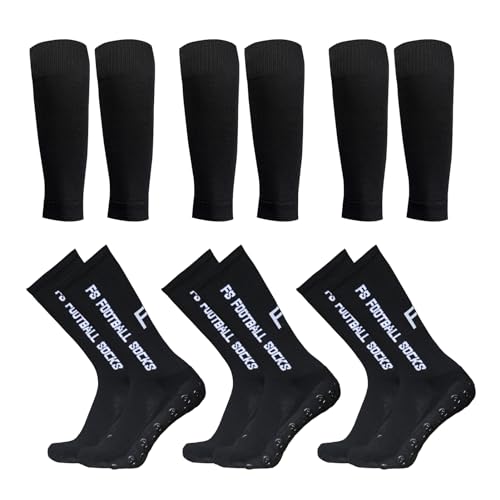 Lixada Fußballsocken und Wadenärmel-Set,antirutschsocken sport Erwachsene Herren Stutzen Stutzenstrumpf,Unisex Laufsocken Kompressionsstretch-Socken Sportliche Fußball-Socken mit Griffen,3 Paar(39-46) Lixada Fußballsocken und Wadenärmel-Set,antirutschsocken sport Erwachsene Herren Stutzen Stutzenstrumpf,Unisex Laufsocken Kompressionsstretch-Socken Sportliche Fußball-Socken mit Griffen,3 Paar(39-46) von Lixada