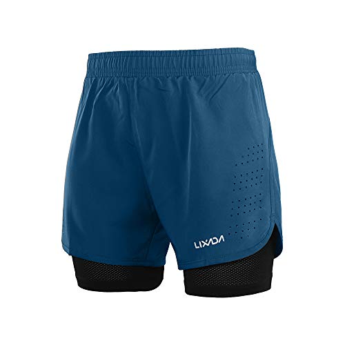 Lixada Herren 2-in-1 Schnell-trocknende Atmungsaktive,Lauf-kurzhose für Training,Joggen,Radfahren X Groß Dunkelblau Lixada Herren 2-in-1 Schnell-trocknende Atmungsaktive,Lauf-kurzhose für Training,Joggen,Radfahren X Groß Dunkelblau von Lixada