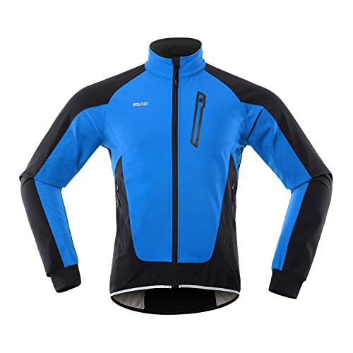 Lixada Herren Fahrradjacke, Wasserdicht Winddicht Thermal Fleece Fahrradtrikot MTB Fahrradfahren Laufen Herbst Winter Jackenmantel für Radfahren Laufen Bergsteigen von Lixada