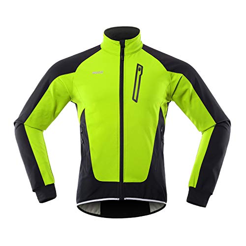 Lixada Herren Fahrradjacke, Wasserdicht Winddicht Thermal Fleece Fahrradtrikot MTB Fahrradfahren Laufen Herbst Winter Jackenmantel für Radfahren Laufen Bergsteigen von Lixada