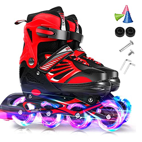 Lixada Inline Skates Kinder Vestellbare Inliner mit beleuchteten PU Rädern Rollschuhe Geschenk für Kinder Teenager,Jungen Mädchen Anfänger Damen Herren,Größe 28-33/34-37/38-41 von Lixada