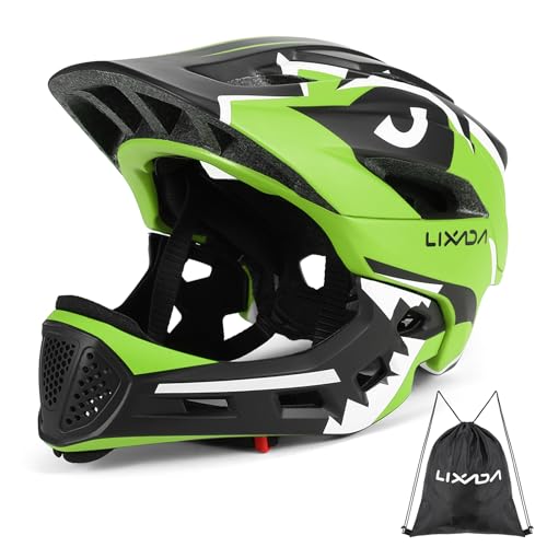 Lixada Kinderhelm, Kinder Fahrradhelm, Integrierter Helm mit Abnehmbarem Kinnschutz Kindersport Schutzhelm zum Radfahren Skateboarden Rollschuhlaufen von Lixada