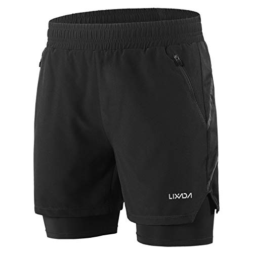 Lixada Men 2 in 1 Running Shorts Quick Drying Breathable Active Training Exercise Jogging Marathon Cycling Shorts Lixada Men 2 in 1 Running Shorts Quick Drying Breathable Active Training Exercise Jogging Marathon Cycling Shorts von Lixada