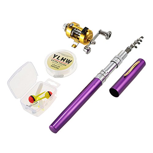 Lixada Mini Angel Reel Combo Kit, Pen Angelrute + Fishing Wheel + Angelschnur + Weiche Köder + Hooks Lixada Mini Angel Reel Combo Kit, Pen Angelrute + Fishing Wheel + Angelschnur + Weiche Köder + Hooks von Lixada