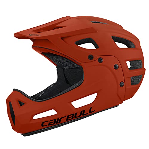 Lixada Mountainbik Helm, Fullface Helm MTB mit abnehmbarem Kinnriemen Visier für Mountainbiking, Leichter Fahrradhelm Damen & Herren mit guter Belüftung von Lixada