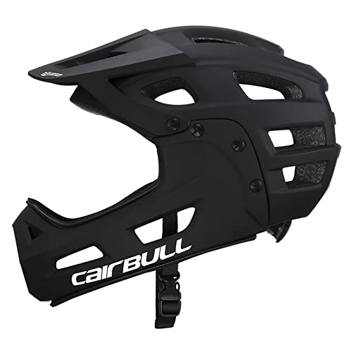 Lixada Mountainbik Helm, Fullface Helm MTB mit abnehmbarem Kinnriemen Visier für Mountainbiking, Leichter Fahrradhelm Damen & Herren mit guter Belüftung von Lixada