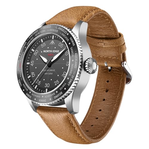 Lixada North Edge Mach Watch, Pilotenuhr, solarbetriebene Uhr für Herren, 50 m wasserdicht, Chronograph, Nachtsicht, hält bis zu 180 Tage, Solaruhr Lixada North Edge Mach Watch, Pilotenuhr, solarbetriebene Uhr für Herren, 50 m wasserdicht, Chronograph, Nachtsicht, hält bis zu 180 Tage, Solaruhr von Lixada