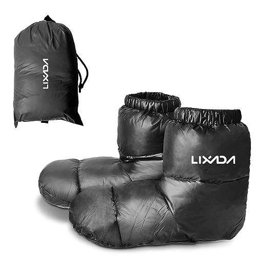 Lixada Outdoor Camping Hausschuhe Warme Socken Ente Daunenschuhe Hausschuhe rutschfeste Super Warm Booties Daunenschuh für Schlafsack Schlafzimmer Büro von Lixada