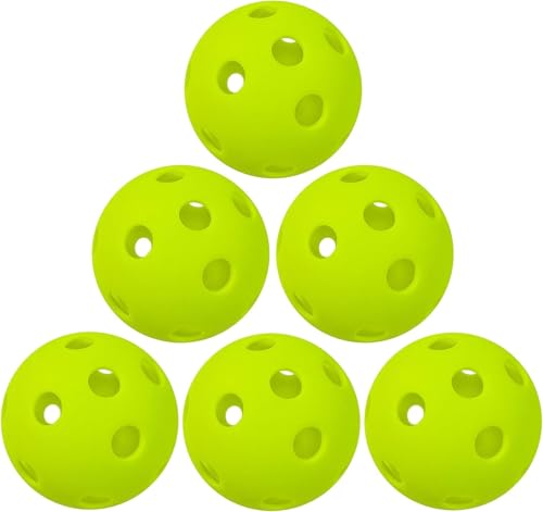 Lixada Pickleball Bälle, 6-12Stück Strapazierfähiger Ball Premium Sprungkraft für Outdoor und Indoor Court Viele Farben Sind Verfügbar Bounce Ball Franklin bälle von Lixada