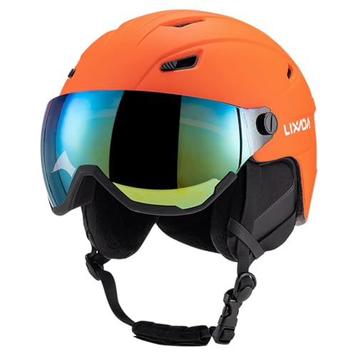 Lixada Skihelm mit Visier I Atmungsaktiver Skihelm Herren & Damen mit Lüftungsöffnungen I Unisex Skihelm I Größenverstellbar I Kopfumfang 55-61 cm Lixada Skihelm mit Visier I Atmungsaktiver Skihelm Herren & Damen mit Lüftungsöffnungen I Unisex Skihelm I Größenverstellbar I Kopfumfang 55-61 cm von Lixada