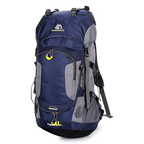 Lixada Wanderrucksack, 50 l, mit Schutzhülle, wasserdicht, ultraleicht, für Bergsteigen, Klettern, Trekking, Sport, Reisen, Camping von Lixada