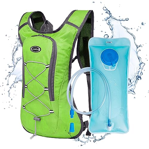 Lixada Trinkrucksack, Wanderrucksack mit 2L Wasserblase, Sportrucksack, Atmungsaktiver Ultraleichter Fahrradrucksack, Laufrucksack für Wandern Klettern, Fahrradfahren, Laufsport, Camping Lixada Trinkrucksack, Wanderrucksack mit 2L Wasserblase, Sportrucksack, Atmungsaktiver Ultraleichter Fahrradrucksack, Laufrucksack für Wandern Klettern, Fahrradfahren, Laufsport, Camping von Lixada