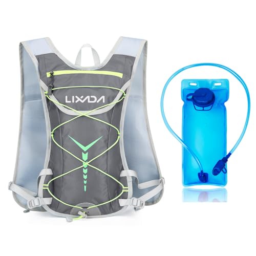 Lixada Trinkrucksack mit 2L trinkblase, 10L Ultraleicht Atmungsaktiv laufrucksack Trail Rucksack Trinkweste, Herren Damen Hydration Pack Fahrradrucksack für Laufen, Camping, Wandern, Marathoner Lixada Trinkrucksack mit 2L trinkblase, 10L Ultraleicht Atmungsaktiv laufrucksack Trail Rucksack Trinkweste, Herren Damen Hydration Pack Fahrradrucksack für Laufen, Camping, Wandern, Marathoner von Lixada