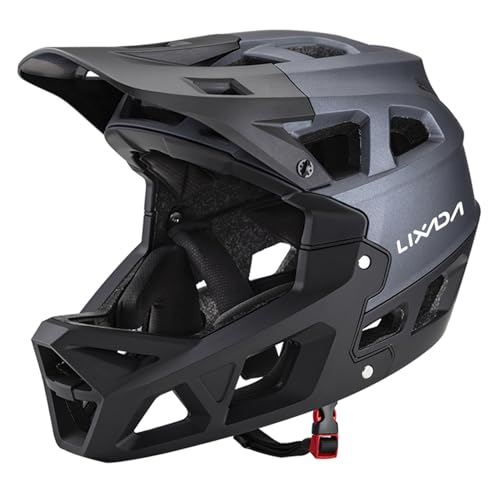 Lixada Vollgesichts-Mountainbike-Helm für Erwachsene, Fullface BMX Helme, Racing Downhill MTB-Helm für Mountainbike von Lixada