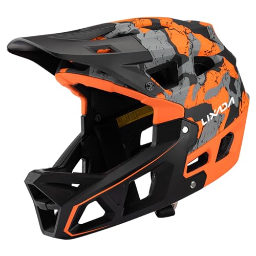 Lixada Vollgesichts-Mountainbike-Helm für Erwachsene, Fullface BMX Helme, Racing Downhill MTB-Helm für Mountainbike von Lixada