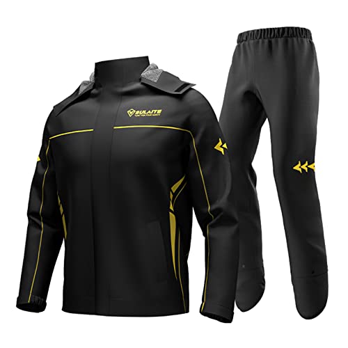 Lixada Wasserdichter Motorrad-Regenanzug für Männer und Frauen, Radfahren, Regenbekleidung, Jacke und Hose mit Aufbewahrungstasche Lixada Wasserdichter Motorrad-Regenanzug für Männer und Frauen, Radfahren, Regenbekleidung, Jacke und Hose mit Aufbewahrungstasche von Lixada