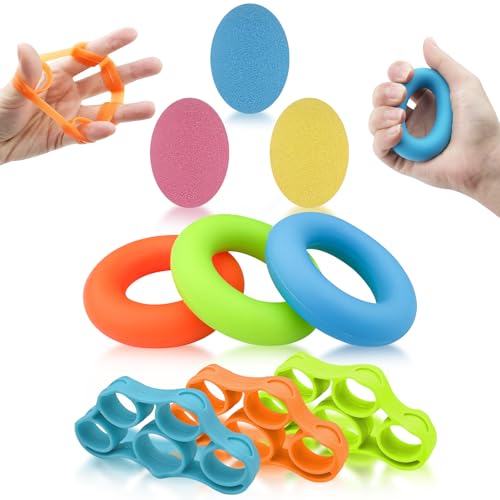 Lixiluxia 9 Stück Handtrainer, Fingertrainer, Handmuskeltrainer, Handtrainer Ball, Fingertrainer Klettern, Übungsgeräte für Hände, Hand Gymnastikball, Fingertrainer Arthrose für die Stärkung der Hand Lixiluxia 9 Stück Handtrainer, Fingertrainer, Handmuskeltrainer, Handtrainer Ball, Fingertrainer Klettern, Übungsgeräte für Hände, Hand Gymnastikball, Fingertrainer Arthrose für die Stärkung der Hand von Lixiluxia