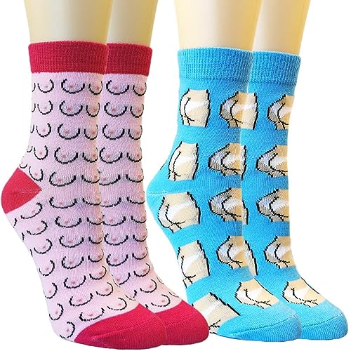 Liyinco 2 Paar Lustige Damensocken, Sommer-Cartoon- Und Animationssocken, Schweißabsorbierende Und Atmungsaktive Socken von Liyinco