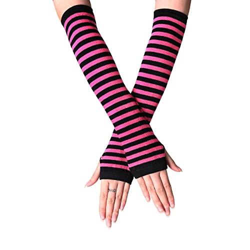 Liyinco Nette Elastisch Gestreifte Lange Fingerlose Handschuhe Damen Stricken Warme Fingerlose Handschuhe Outdoor Büro Halbfingerhandschuhe Rot Einheitsgröße Liyinco Nette Elastisch Gestreifte Lange Fingerlose Handschuhe Damen Stricken Warme Fingerlose Handschuhe Outdoor Büro Halbfingerhandschuhe Rot Einheitsgröße von Liyinco