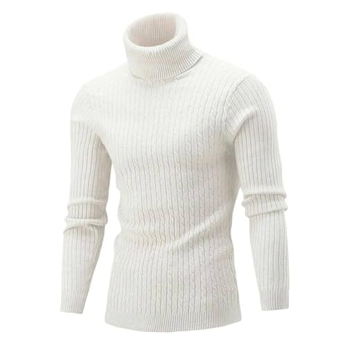 Liyinco Winter Herren Rollkragenpullover Herren Strickpullover Rollkragen Strickpullover Warmer Herrenpullover Slim Fit Freizeitpullover,Weiß,M Liyinco Winter Herren Rollkragenpullover Herren Strickpullover Rollkragen Strickpullover Warmer Herrenpullover Slim Fit Freizeitpullover,Weiß,M von Liyinco