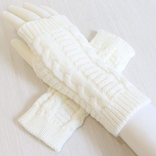 Liyinco Winter Twist Faden Fingerlose Handschuhe Frauen Outdoor Gestrickte Fingerlose Handschuhe Warme Büro Halbfingerhandschuhe Weiß Einheitsgröße Liyinco Winter Twist Faden Fingerlose Handschuhe Frauen Outdoor Gestrickte Fingerlose Handschuhe Warme Büro Halbfingerhandschuhe Weiß Einheitsgröße von Liyinco