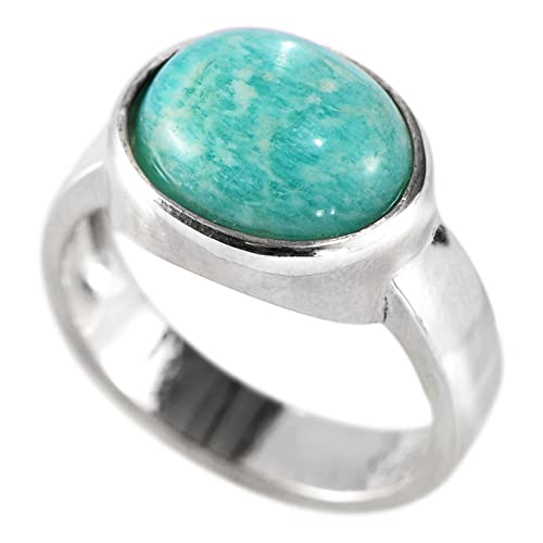 Lllunimon Türkisfarbener Ring 925 Sterling Silber Stapelbarer Ring Vintage Boho Ring Geburtstag Geschenke für Frauen Männer Größe 6-9,9 circumferences 61mm von Lllunimon