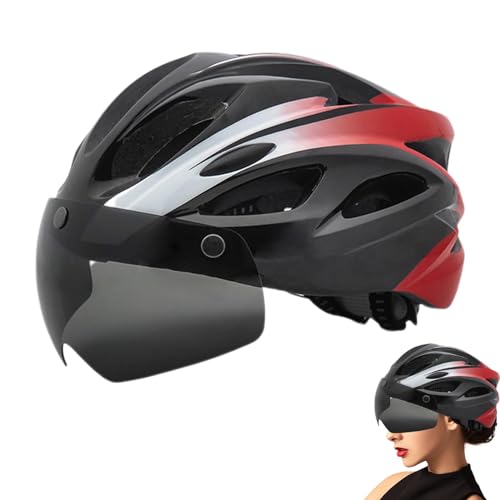 Lnhgh Fahrradhelme,Fahrradhelme für Erwachsene, Fahrradhelme mit wiederaufladbarem Rücklicht, Fahrradhelme, atmungsaktive und verstellbare Helme für Rennrad, Mountainbike von Lnhgh