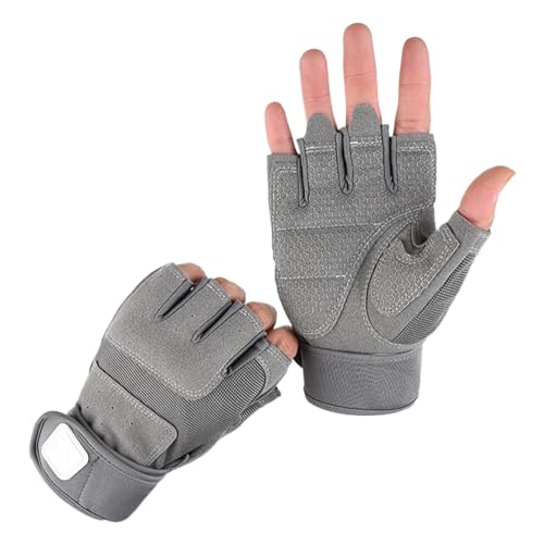 Lnhgh Fingerlose Handschuhe,Fingerlose Handschuhe Herren - Verstellbare Handgelenk-Trainingshandschuhe,rutschfeste Handausrüstung mit verstärkter Handfläche für Jagd, Radfahren, Klettern, Paintball von Lnhgh