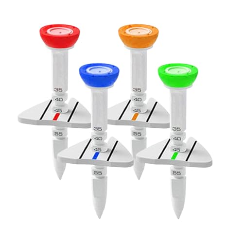 Lnhgh Golf Driver Tees,Driving Range Tee, Einzigartige Golfballspikes, 4 Stück höhenverstellbarer Golfballhalter mit Zielfunktion, Golf-Tees, Golfzubehör für das Üben im Innen- und Außenbereich Lnhgh Golf Driver Tees,Driving Range Tee, Einzigartige Golfballspikes, 4 Stück höhenverstellbarer Golfballhalter mit Zielfunktion, Golf-Tees, Golfzubehör für das Üben im Innen- und Außenbereich von Lnhgh