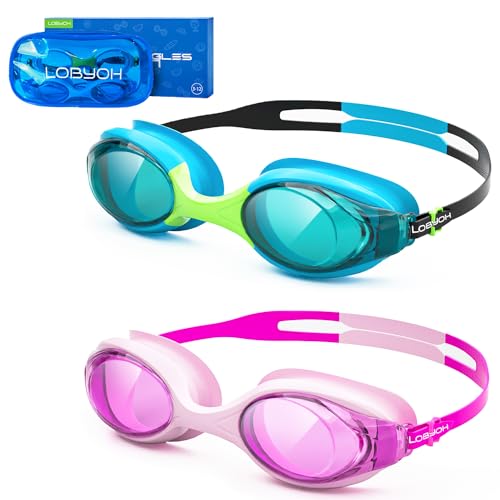 Lobyoh Schwimmbrille Kinder, 2er Pack Schwimmbrille für Kleinkinder Kinder Jugend, Anti-Beschlag Kein Auslaufen Klare Sicht kinderschwimmbrille von 3-12 Jahren Lobyoh Schwimmbrille Kinder, 2er Pack Schwimmbrille für Kleinkinder Kinder Jugend, Anti-Beschlag Kein Auslaufen Klare Sicht kinderschwimmbrille von 3-12 Jahren von Lobyoh