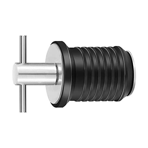 Marine Boot-Abflussstopfen, T--Schraube, verstellbare Gummi-Deck-Ablaufstopfen, Silber, 19 mm Marine Boot-Abflussstopfen, T--Schraube, verstellbare Gummi-Deck-Ablaufstopfen, Silber, 19 mm von Lodokdre