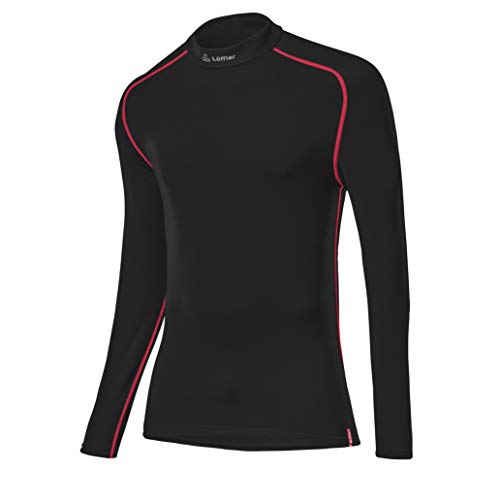 LÖFFLER Herren Hr. Turtleneck La Transtex Warm Shirt, Schwarz / Rot, 50 EU LÖFFLER Herren Hr. Turtleneck La Transtex Warm Shirt, Schwarz / Rot, 50 EU von Löffler