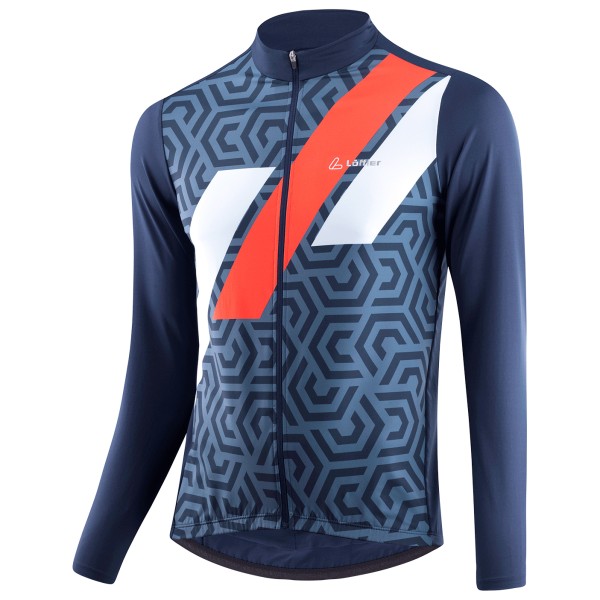 Löffler - Bike L/S Jersey Full Zip Celtic Mid - Radtrikot Gr 48 blau von Löffler