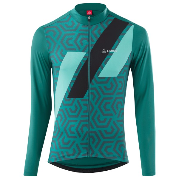 Löffler - Bike L/S Jersey Full Zip Celtic Mid - Radtrikot Gr 50 türkis von Löffler